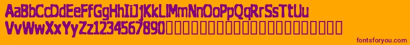 TheDoghouse Font – Purple Fonts on Orange Background