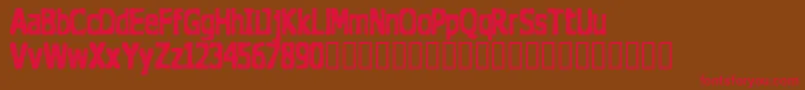 TheDoghouse Font – Red Fonts on Brown Background