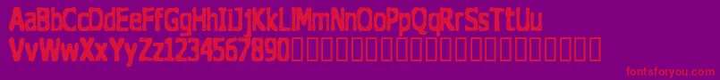 TheDoghouse Font – Red Fonts on Purple Background