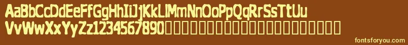 TheDoghouse Font – Yellow Fonts on Brown Background