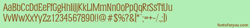 HeliumserialRegular Font – Brown Fonts on Green Background