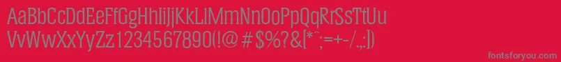 HeliumserialRegular Font – Gray Fonts on Red Background