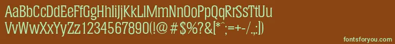 HeliumserialRegular Font – Green Fonts on Brown Background