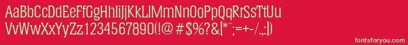 HeliumserialRegular Font – Green Fonts on Red Background