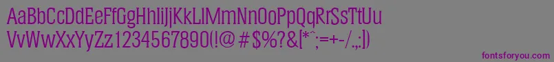 HeliumserialRegular Font – Purple Fonts on Gray Background