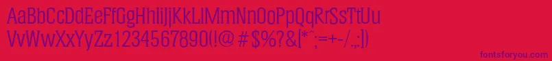 HeliumserialRegular Font – Purple Fonts on Red Background