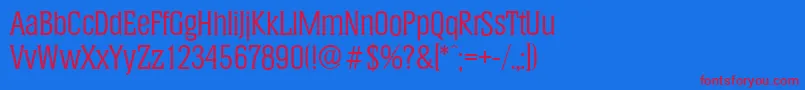 HeliumserialRegular Font – Red Fonts on Blue Background