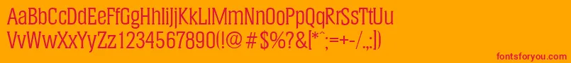 HeliumserialRegular Font – Red Fonts on Orange Background