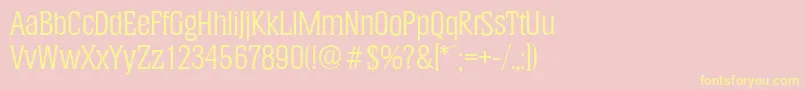 HeliumserialRegular Font – Yellow Fonts on Pink Background