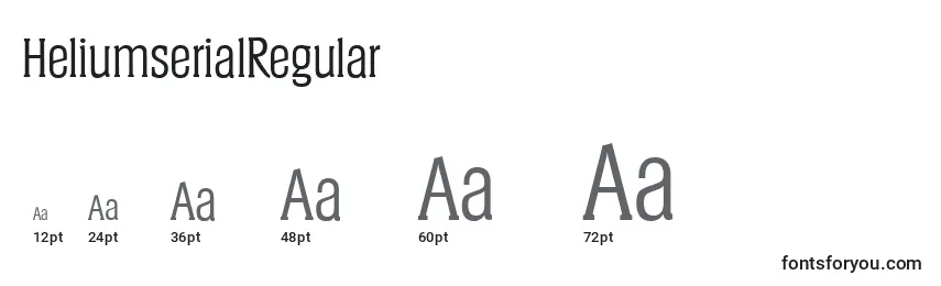 Размеры шрифта HeliumserialRegular