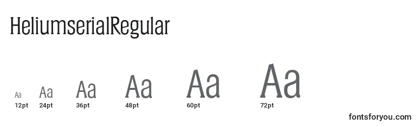 Größen der Schriftart HeliumserialRegular