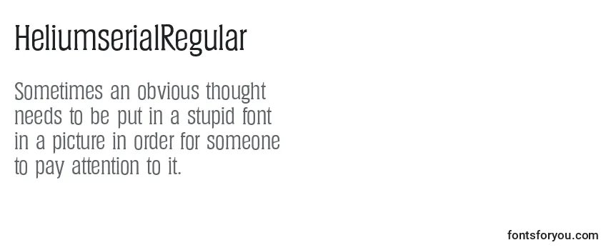 HeliumserialRegular Font