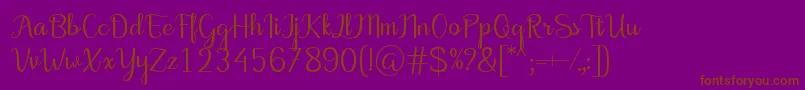 MotiraRegular Font – Brown Fonts on Purple Background