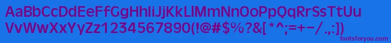 Oliver Font – Purple Fonts on Blue Background