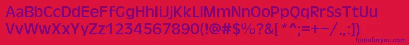 Oliver Font – Purple Fonts on Red Background