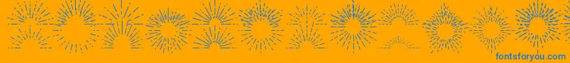 FotograamiSunフォントについての詳細 フォントFotograamiSun – オレンジの背景に青い文字