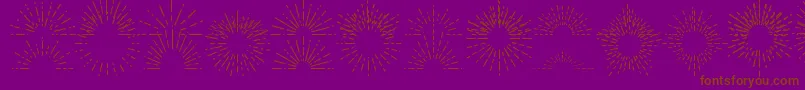FotograamiSun-fontti – ruskeat fontit violetilla taustalla