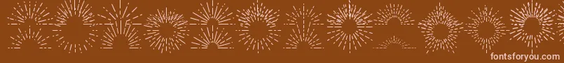 FotograamiSun Font – Pink Fonts on Brown Background