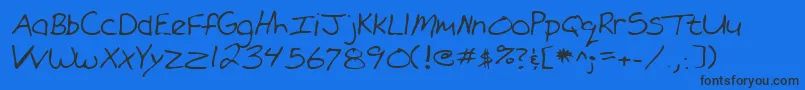 Шрифт Lehn101 – чёрные шрифты на синем фоне