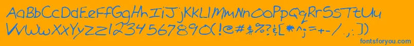 フォントLehn101 – オレンジの背景に青い文字