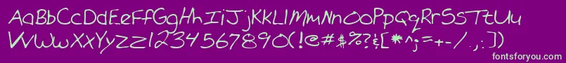 Шрифт Lehn101 – зелёные шрифты на фиолетовом фоне