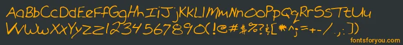 Шрифт Lehn101 – оранжевые шрифты на чёрном фоне