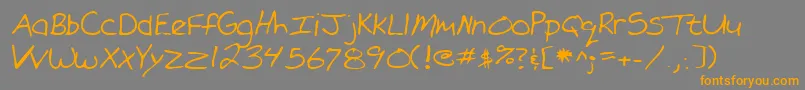 Lehn101 Font – Orange Fonts on Gray Background