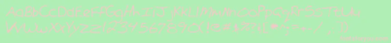 Fonte Lehn101 – fontes rosa em um fundo verde