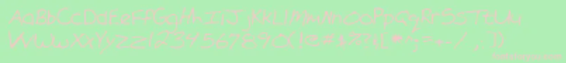 Lehn101 Font – Pink Fonts on Green Background