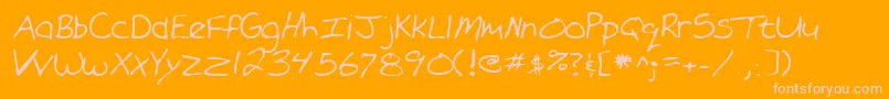 Police Lehn101 – polices roses sur fond orange
