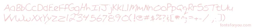 Lehn101-fontti – vaaleanpunaiset fontit valkoisella taustalla