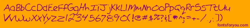 Lehn101 Font – Purple Fonts on Orange Background