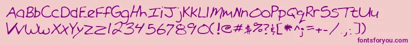 Lehn101 Font – Purple Fonts on Pink Background