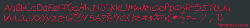 Lehn101 Font – Red Fonts on Black Background