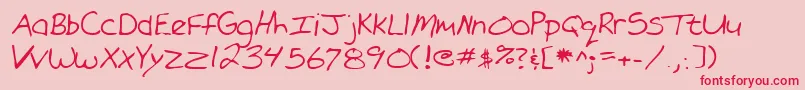 Lehn101 Font – Red Fonts on Pink Background