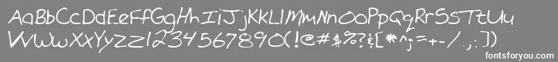 Lehn101 Font – White Fonts on Gray Background