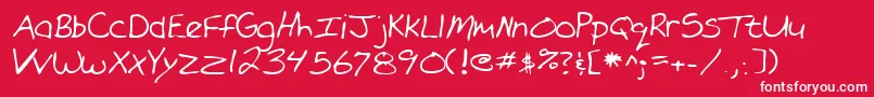 Шрифт Lehn101 – белые шрифты на красном фоне