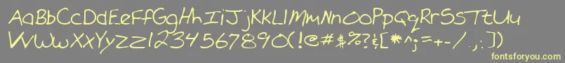 Шрифт Lehn101 – жёлтые шрифты на сером фоне