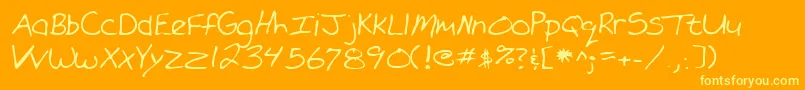 フォントLehn101 – オレンジの背景に黄色の文字