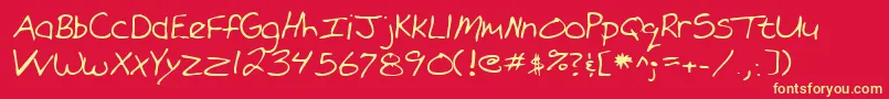 Lehn101 Font – Yellow Fonts on Red Background