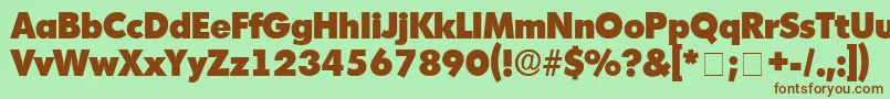 AdmisiDisplaySsi Font – Brown Fonts on Green Background