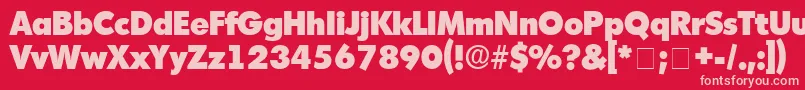 AdmisiDisplaySsi Font – Pink Fonts on Red Background