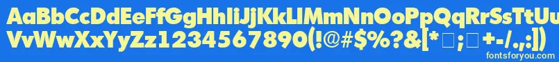 AdmisiDisplaySsi Font – Yellow Fonts on Blue Background