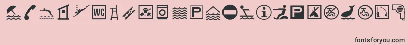 VacationMt Font – Black Fonts on Pink Background