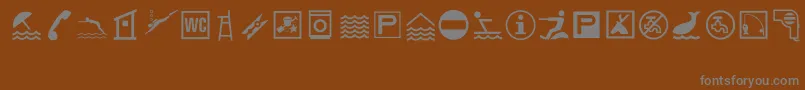 VacationMt Font – Gray Fonts on Brown Background