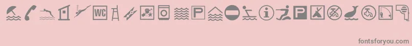 VacationMt Font – Gray Fonts on Pink Background