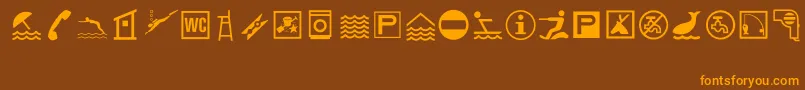 VacationMt Font – Orange Fonts on Brown Background