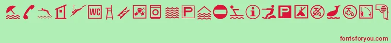 VacationMt Font – Red Fonts on Green Background