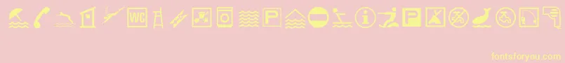 VacationMt Font – Yellow Fonts on Pink Background