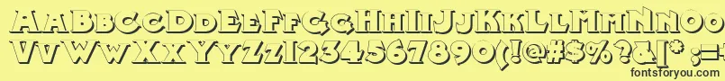 MidlandRailShadowNf Font – Black Fonts on Yellow Background